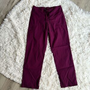ScrubStar Wine Burgundy Scrub Pants Size Small